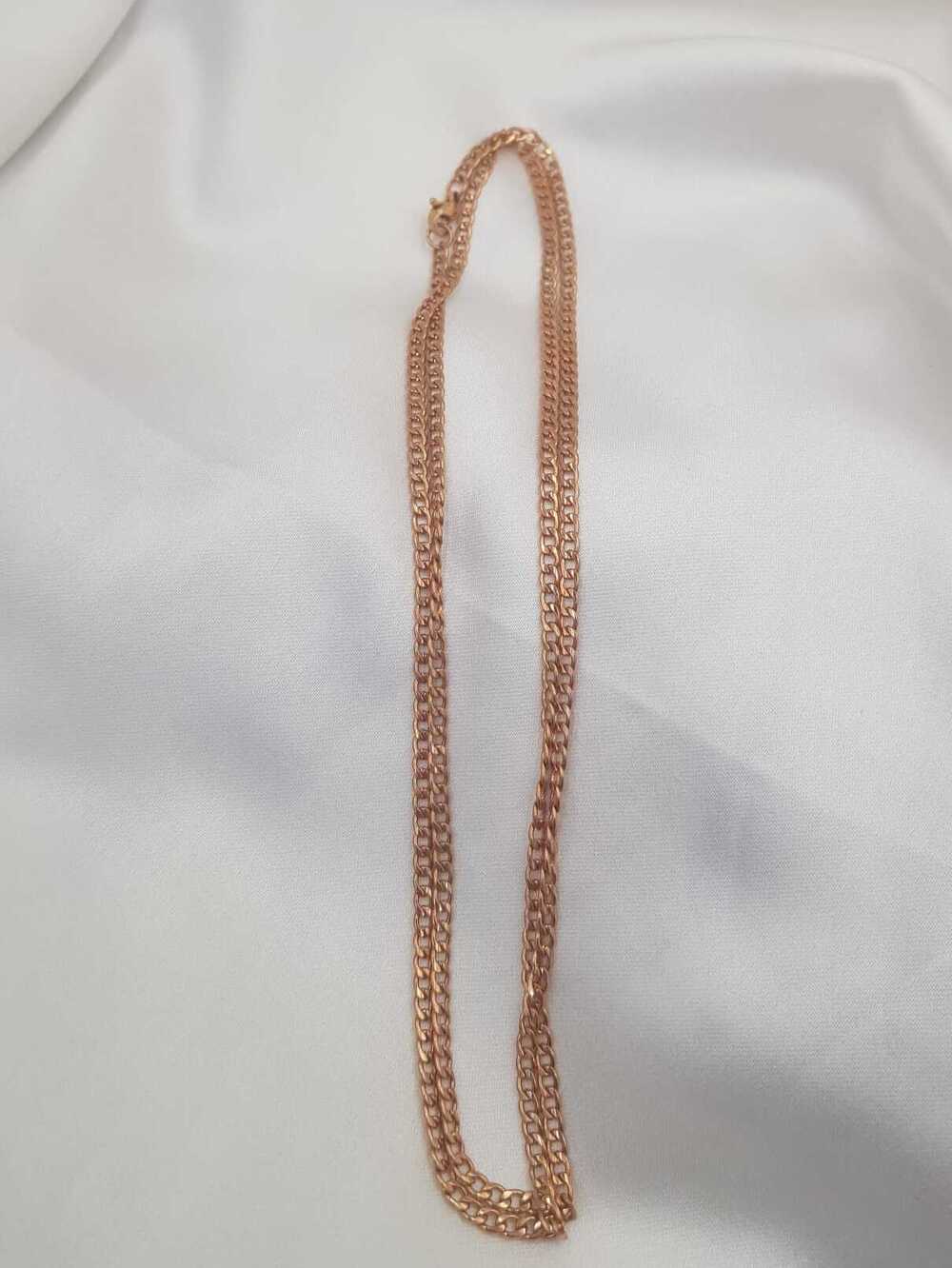 Vog Gürmet Model Rose Renk Çelik Unisex  80 cm Uzunluk Kolye Zincir