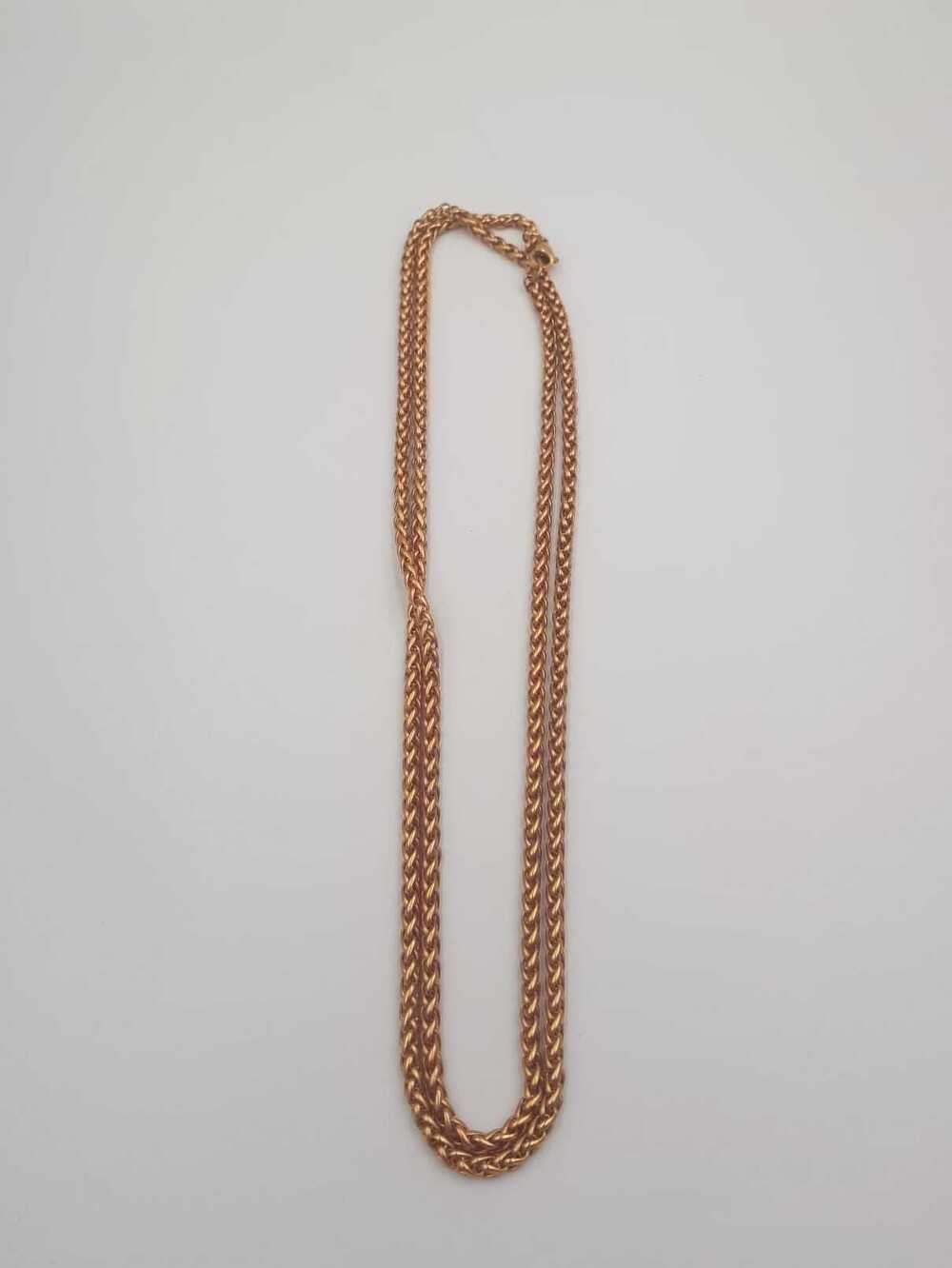 Vog Yuvarlak Kral Model Rose Renk Çelik Unisex  3mm 80 cm Uzunluk Orta Kalınlıkta Kolye Zincir