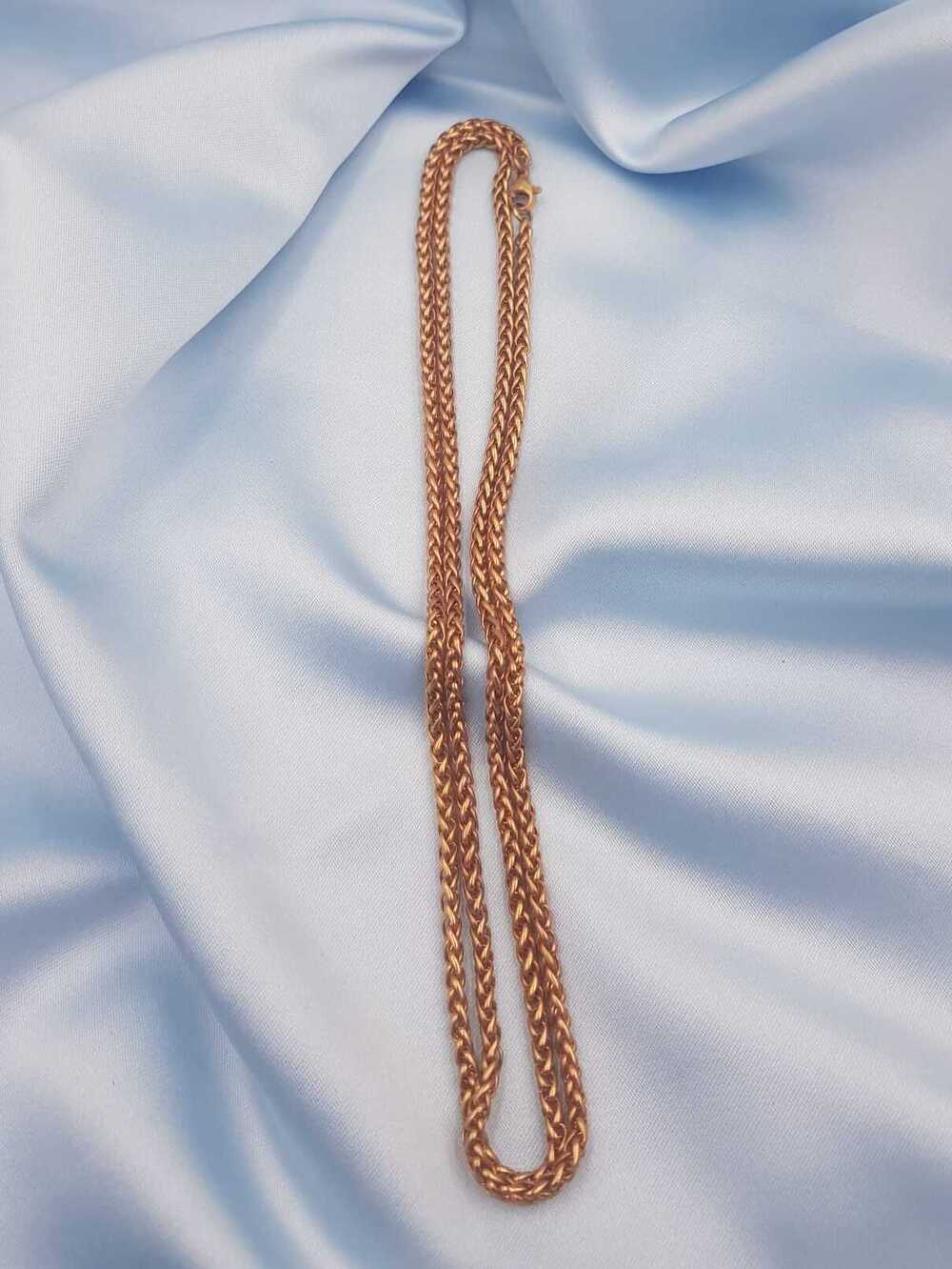 Vog Yuvarlak Kral Model Rose Renk Çelik Unisex  3mm 80 cm Uzunluk Orta Kalınlıkta Kolye Zincir