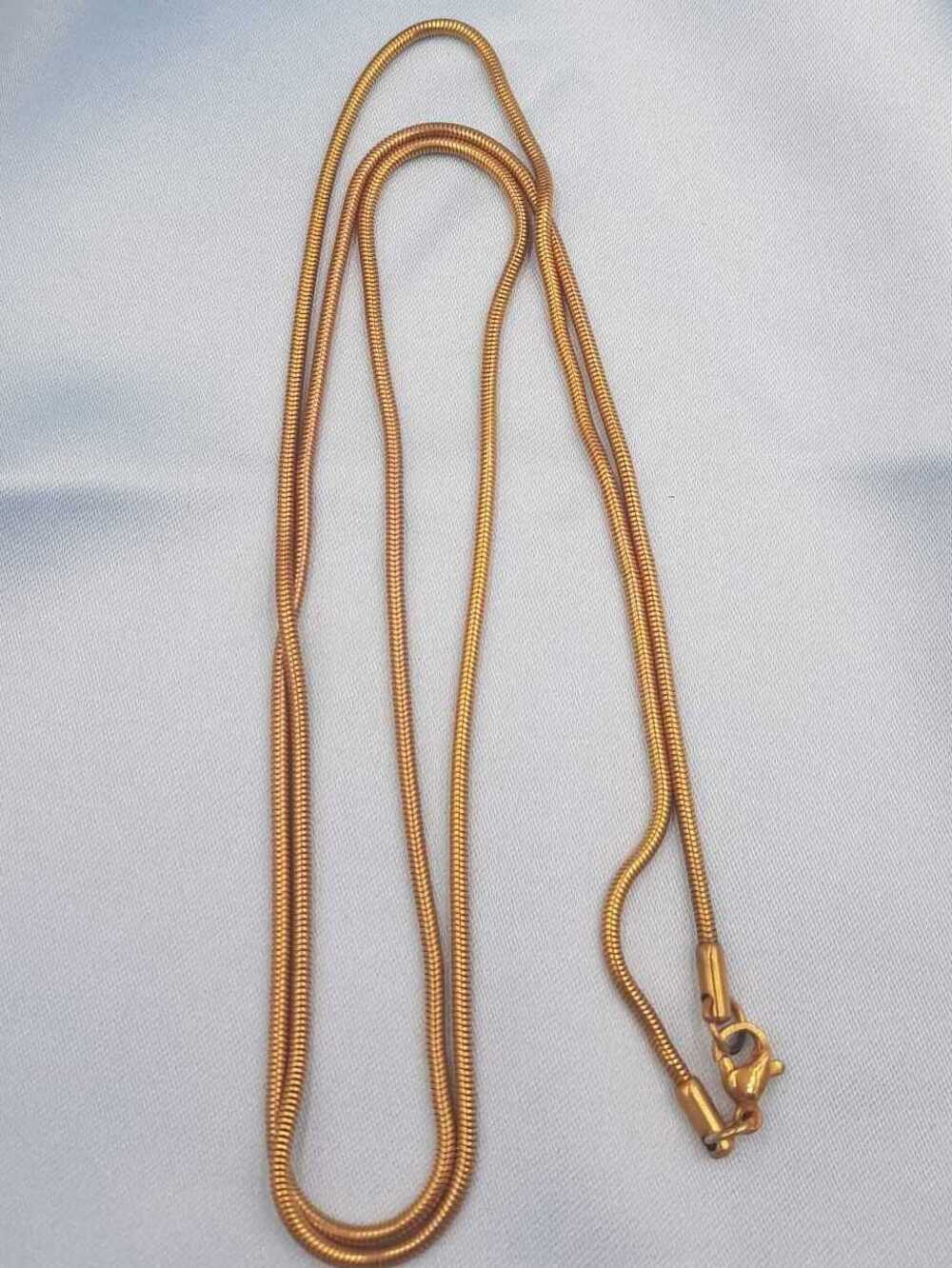 Vog Solucan Model Rose Renk 2mm 80 Cm Çelik Kolye