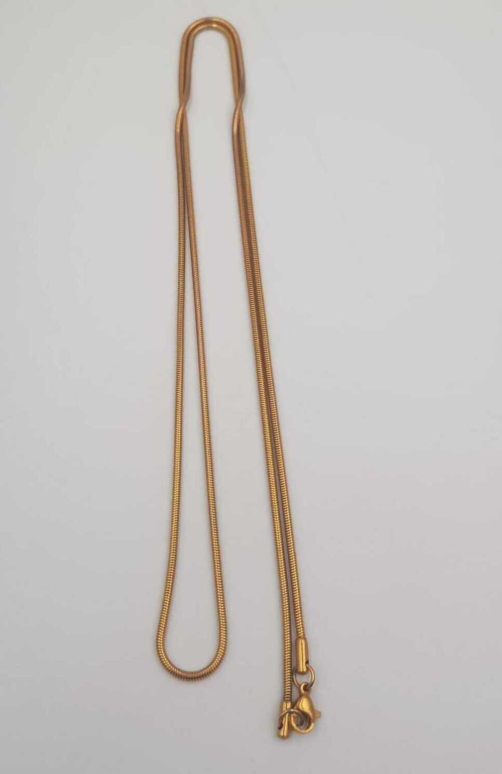 Vog Solucan Model Rose Renk 2mm 80 Cm Çelik Kolye
