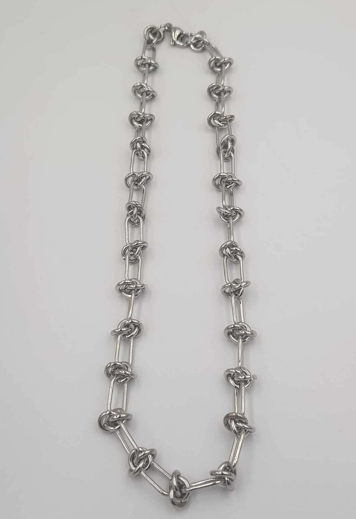 Vog Vip Çelik Xuping Punk Rock Dikenli Düğüm Unisex Hip Hop Kısa Yaka Boyun Zinciri Choker
