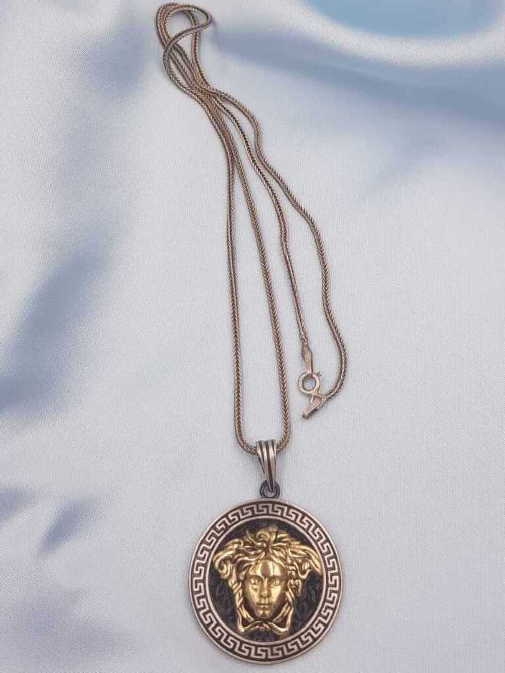 Erkek Kadın Gümüş Kolye - Gotik Medusa Detay • Sevgiliye • Eşe Babaya • Hediye Kolye