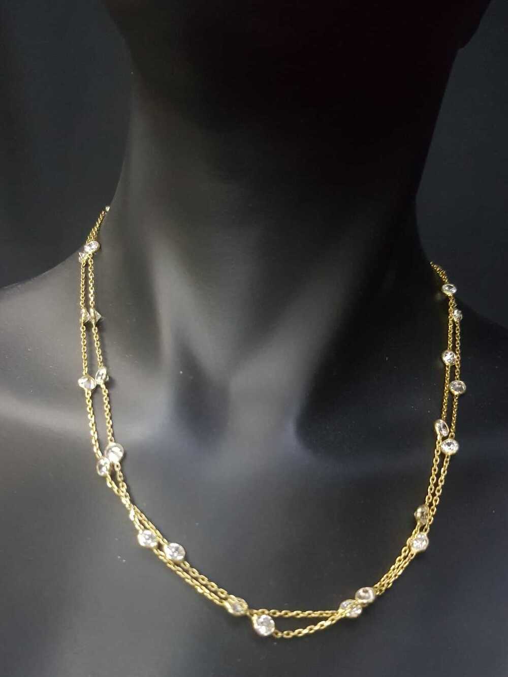 Vog Zirconia Taşlı Uzun Boy 80 Cm Yeşil Renk 925 Ayar Gümüş Kolye 