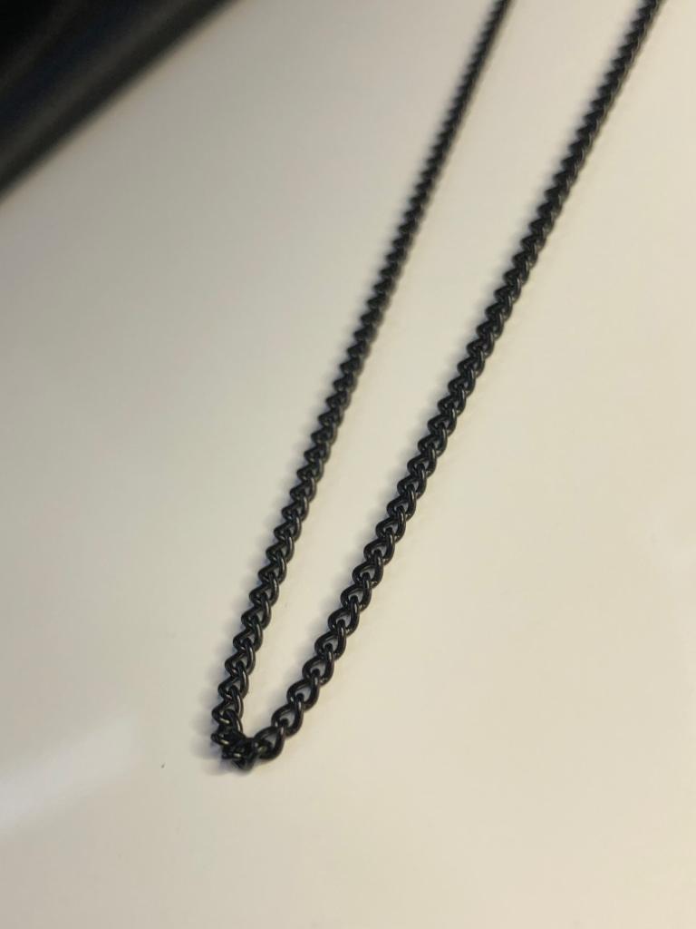 2mm 70 Cm Çelik Gurmet Siyah Renk • Sevgiliye • Eşe • Babaya • Arkadaşa Çelik Zincir Kolye