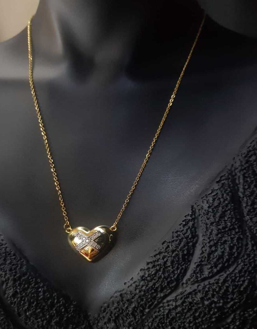 Vog Tiffany Model Sarı Renk 24 Ayar Altın Kaplama Sevgiliye,Eşe,Anneye,Arkadaşa Hediye Çelik Kolye