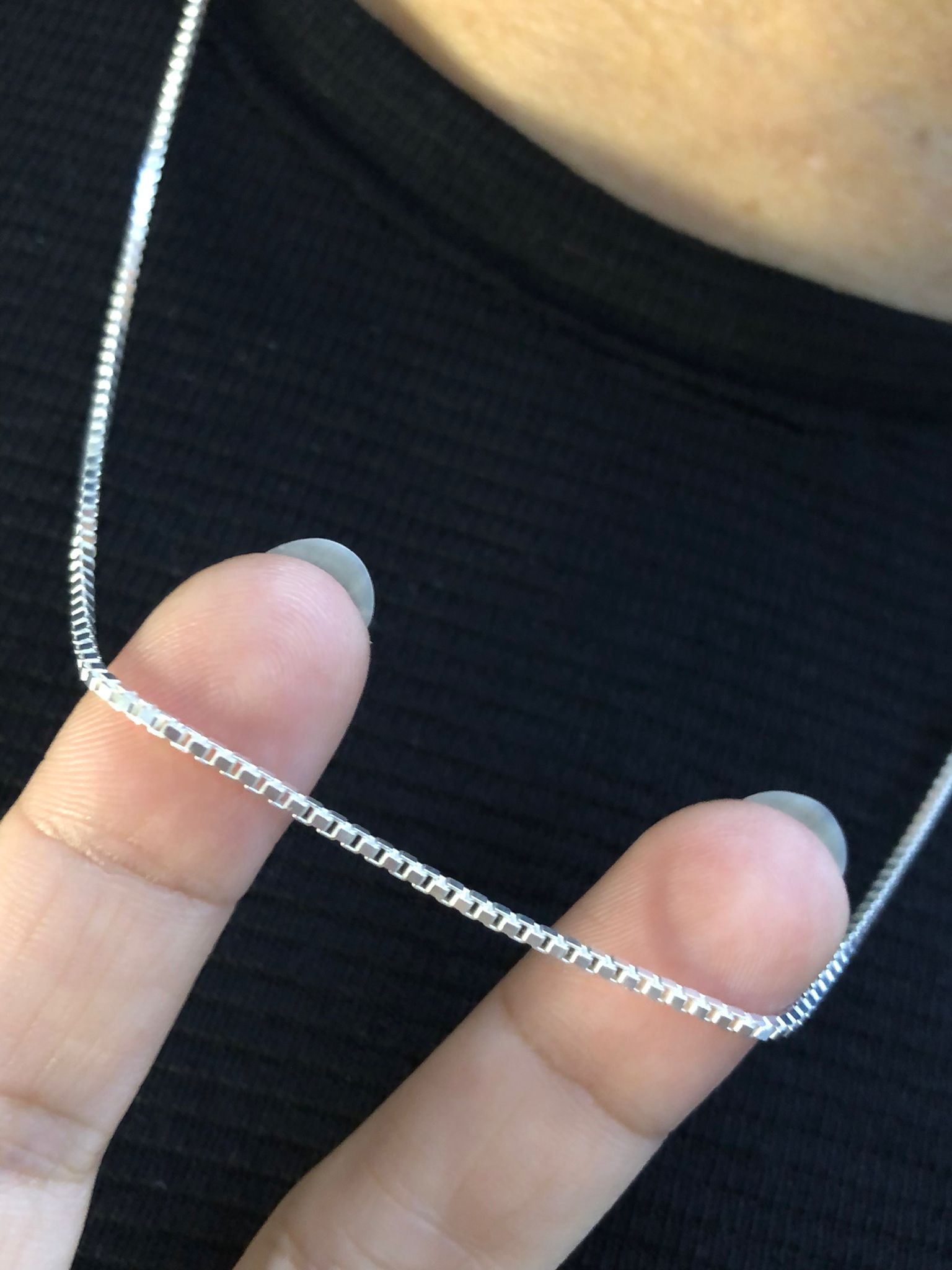 1.5 mm Küp Zincir Gümüş • Işıklı Kutuda Sevgiliye • Eşe • Babaya • Kolye
