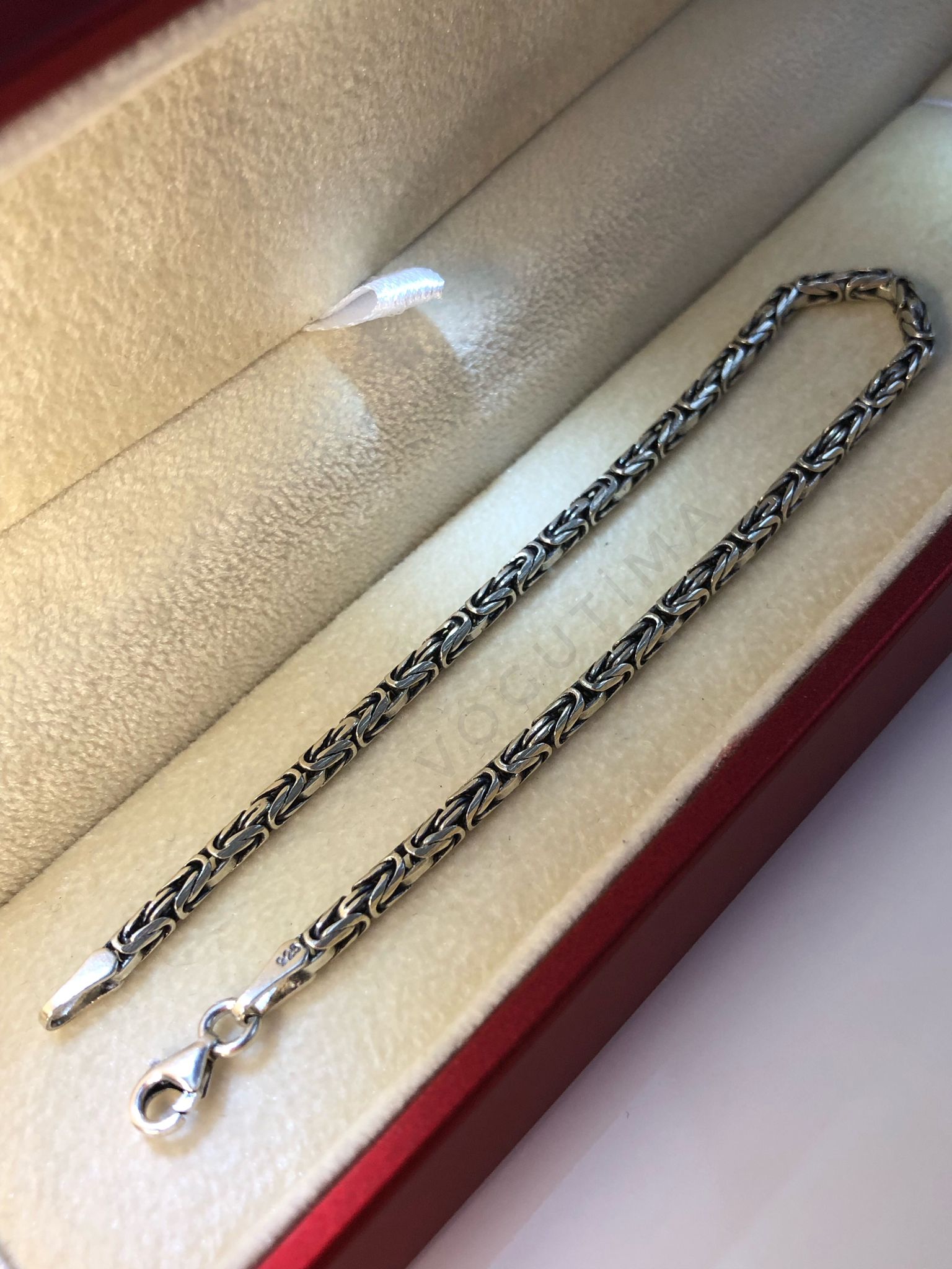 2.8mm Yuvarlak Kral 925 Ayar Gümüş Bileklik 