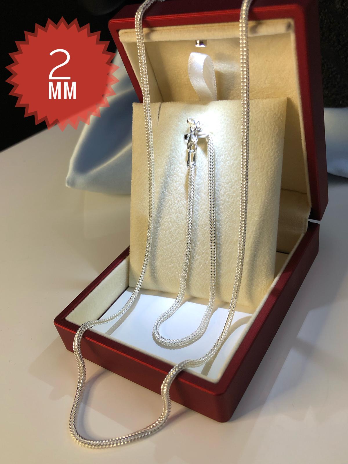 2Mm Tilki Kuyruğu Beyaz Model İkili Set • 925 Gümüş Işıklı Kutuda Sevgiliye • Eşe • Bileklik Kolye