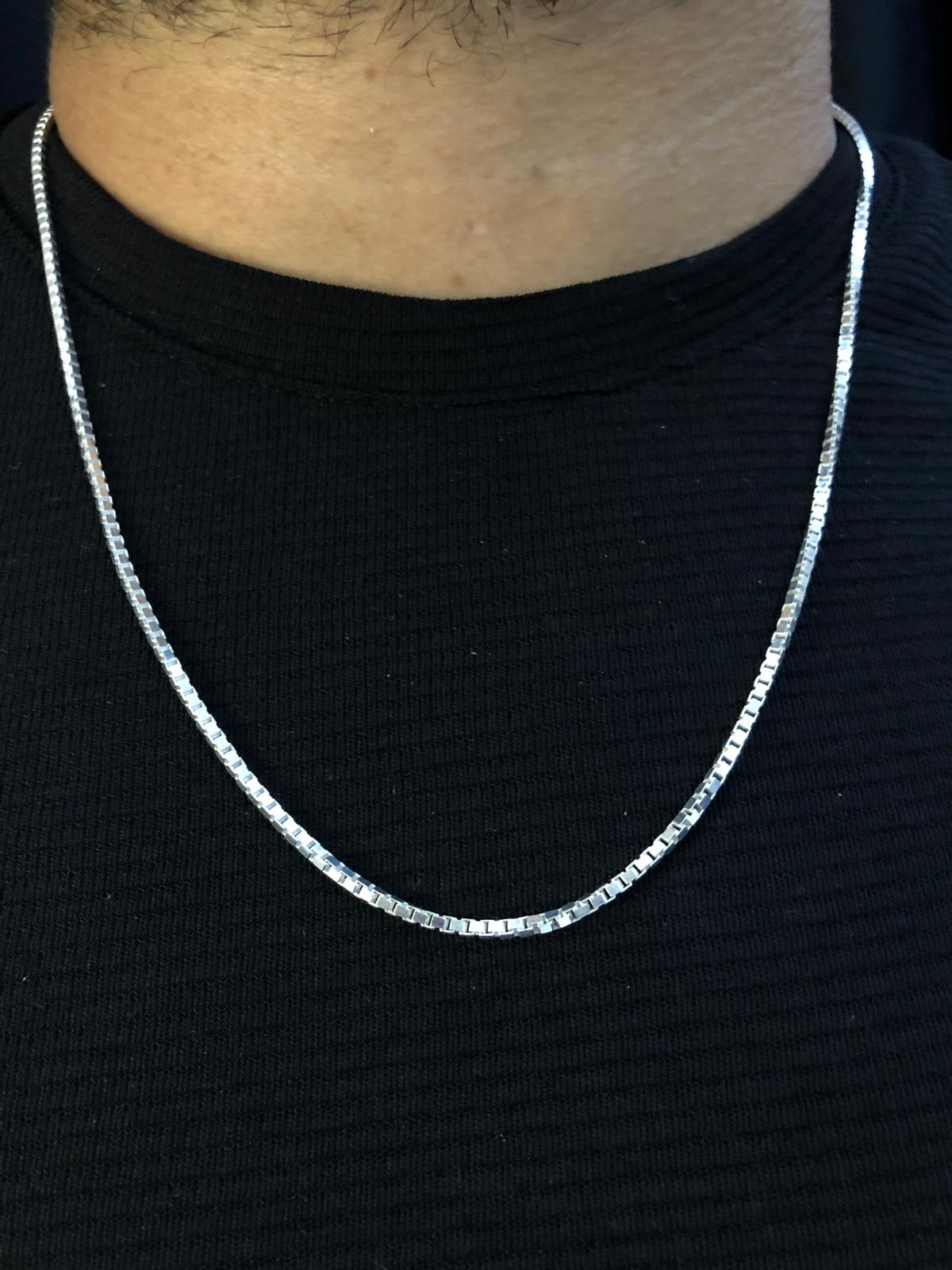 1.5 mm Küp Zincir Gümüş • Işıklı Kutuda Sevgiliye • Eşe • Babaya • Kolye