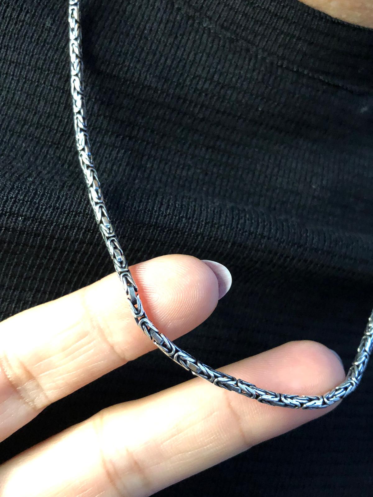 2mm Yuvarlak Kral Erkek 925 Ayar Gümüş Kolye 