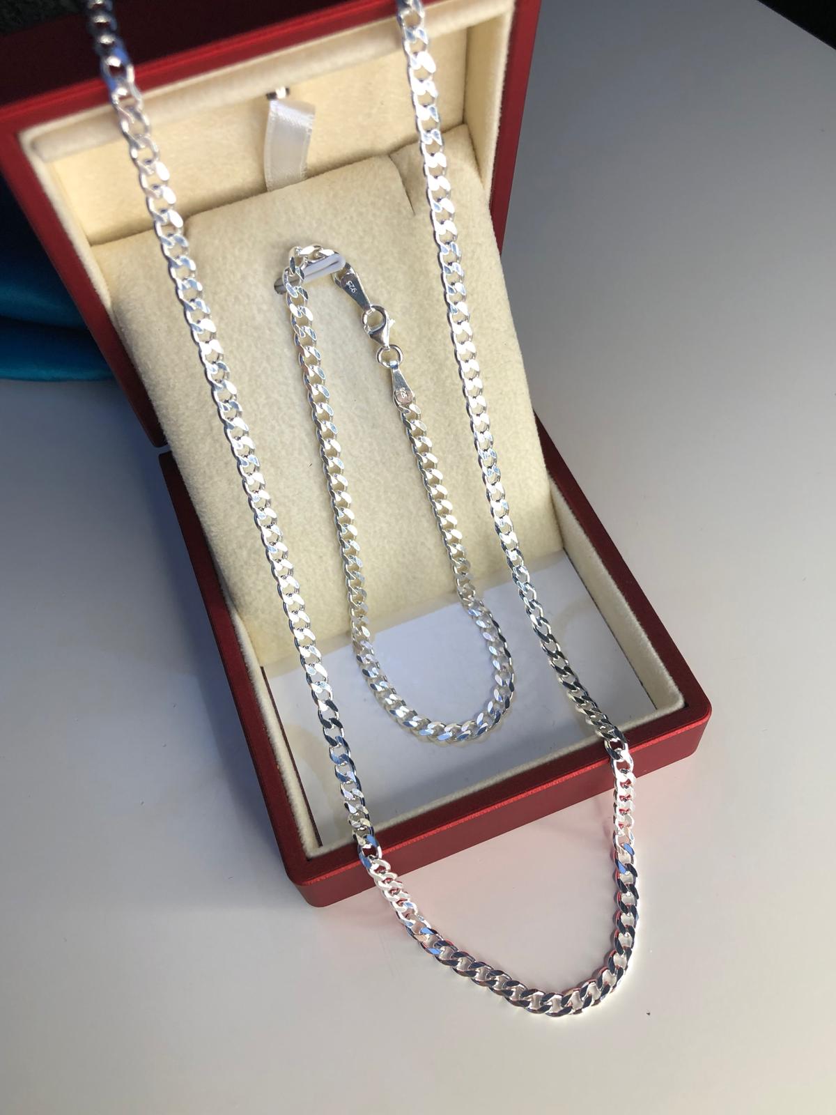 3.5mm Gurmet Model Gümüş Erkek Set • Işıklı Kutuda Sevgiliye • Eşe • Babaya Kolye • Bileklik