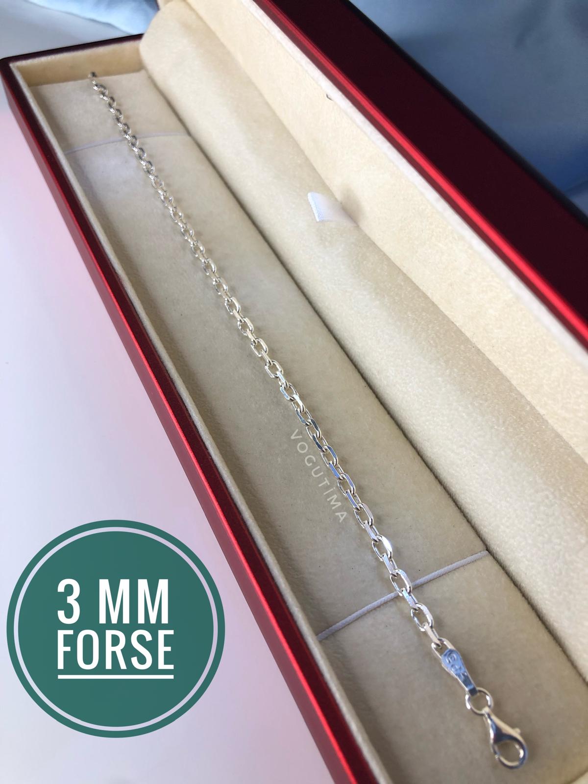 3mm Forse Model 925 Gümüş Bileklik • Işıklı Kutuda Sevgiliye • Eşe • Babaya Bileklik
