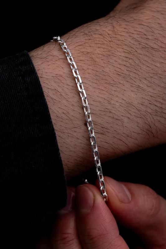 3mm Forse Model 925 Gümüş Bileklik • Işıklı Kutuda Sevgiliye • Eşe • Babaya Bileklik