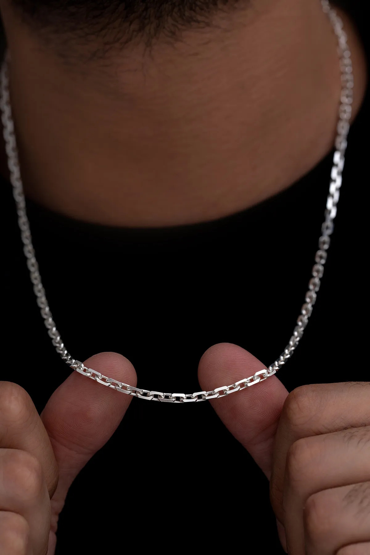 3mm Forse Model 925 Gümüş Kolye• Işıklı Kutuda Sevgiliye • Eşe • Babaya Kolye