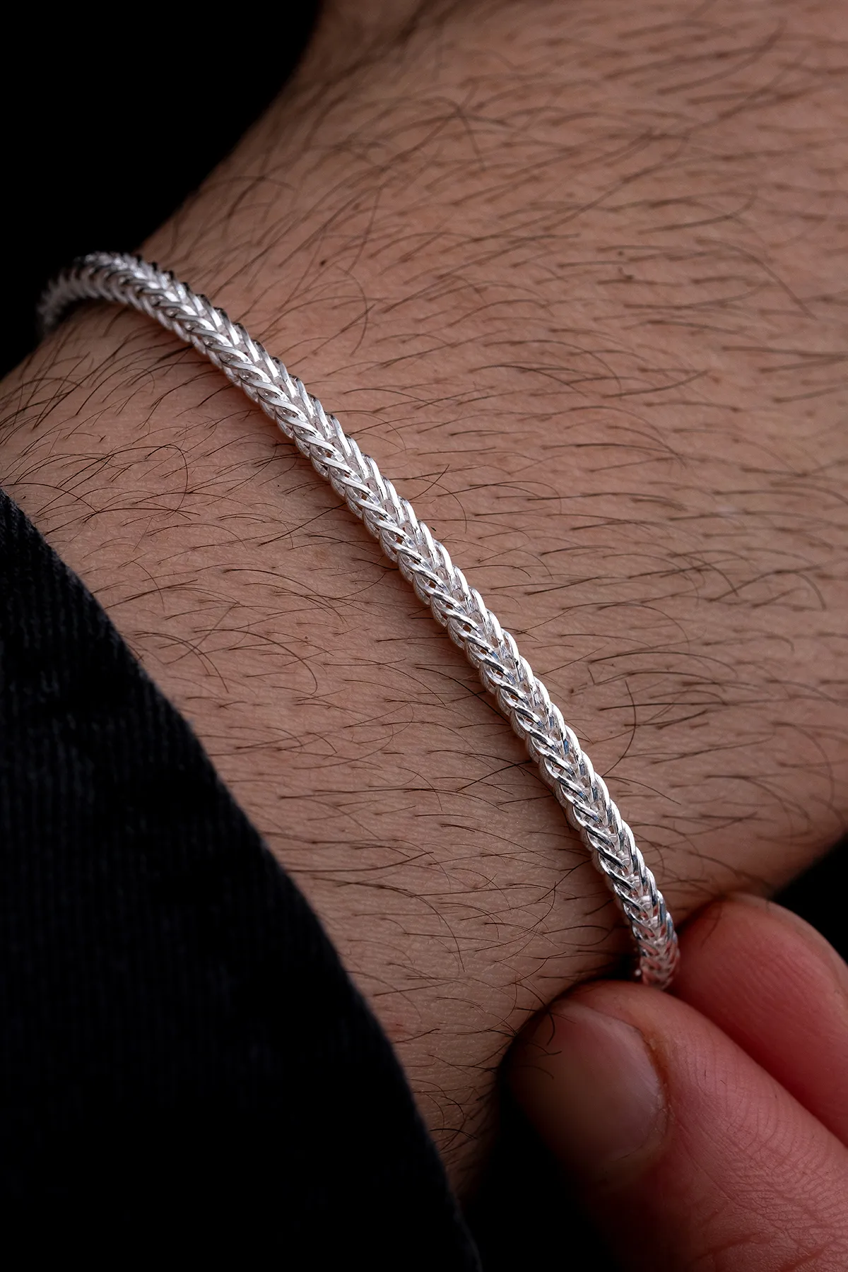 3Mm Gümüş Beyaz Parlak Tilki Kuyruğu Model • Işıklı Kutuda Sevgiliye • Eşe • Babaya • Erkek Bileklik