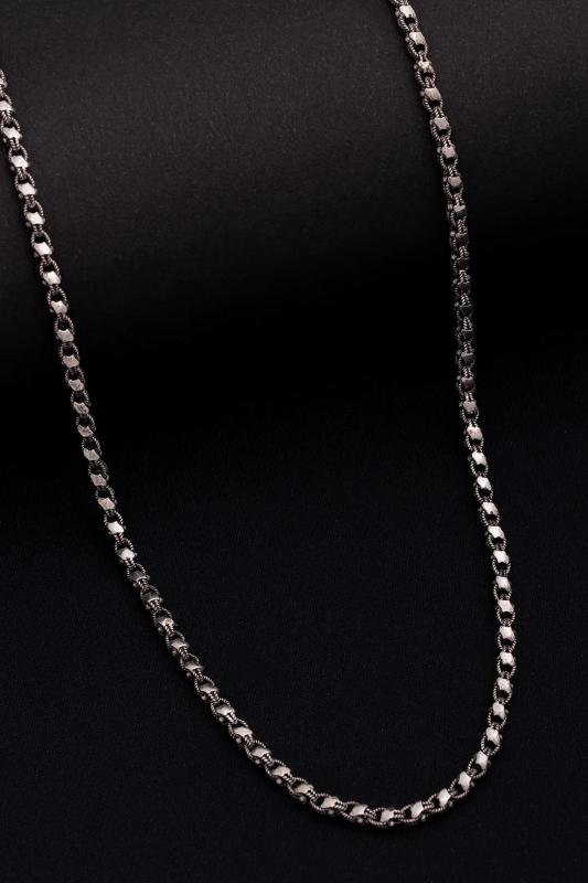 3mm Pullu Arnavut Erkek Gümüş Zincir •  Işıklı Kutuda • Sevgiliye • Eşe • Babaya Kolye
