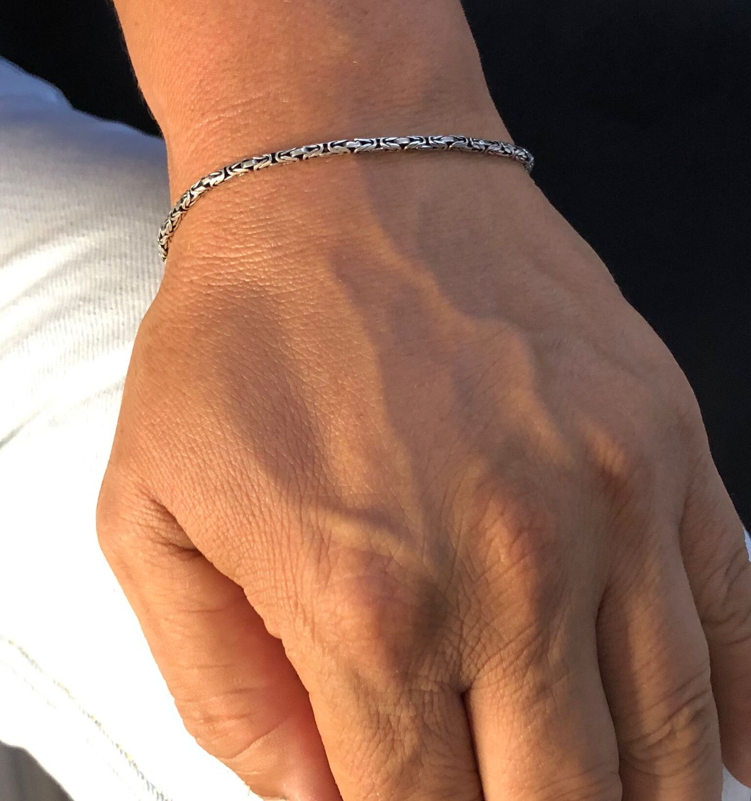 2mm Yuvarlak Kral Model  925 Gümüş Erkek Bileklik Işıklı Kutuda Sevgiliye • Eşe • Babaya Künye