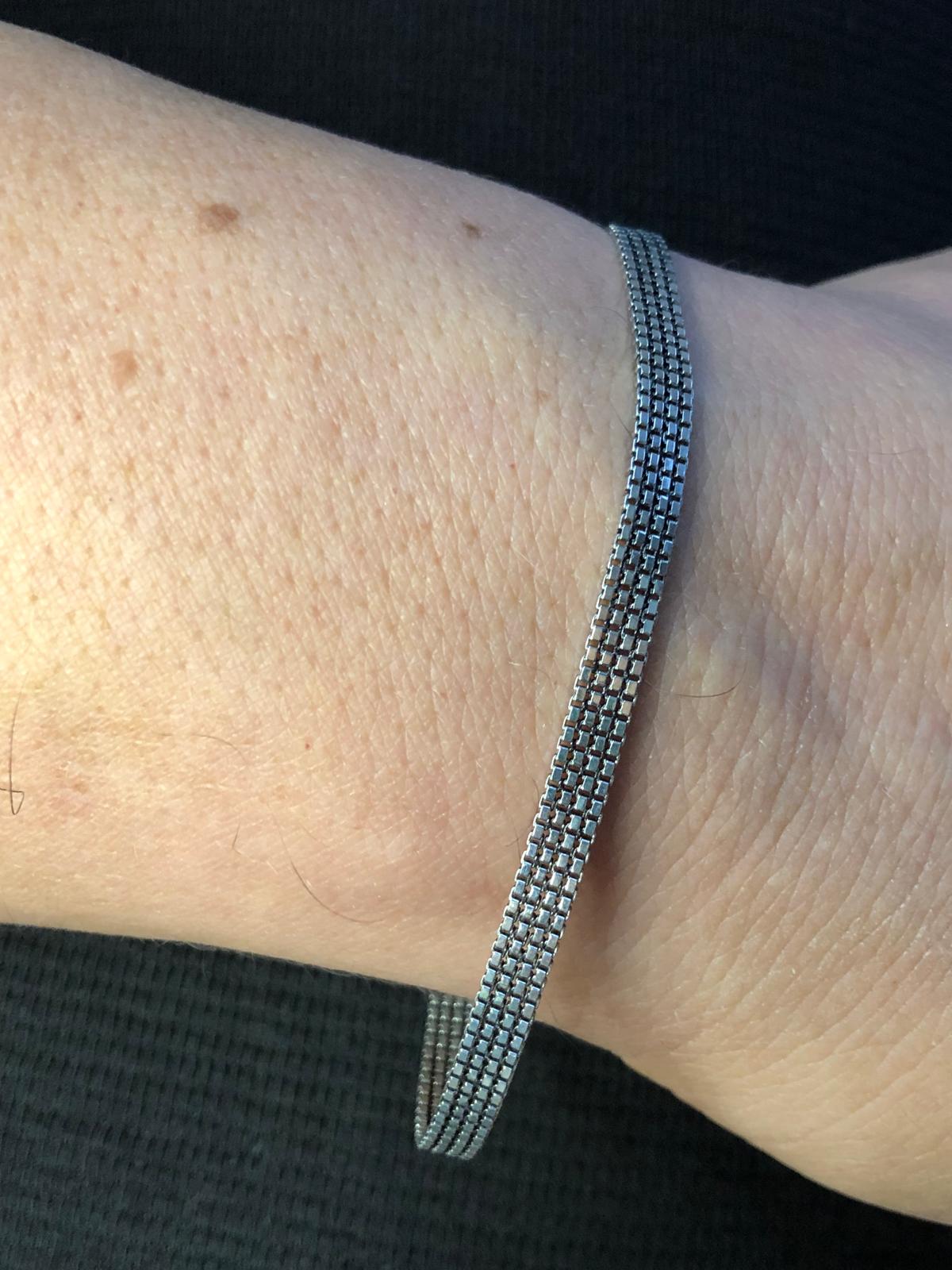 Erkek Gümüş Bileklik - 4mm Old Money Hasır Erkek Bileklik Made in İtaly Luxury Silver• Işıklı Kutuda