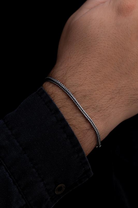 Vog 3.5mm Tilki Kuyruğu Model 925 Ayar Gümüş Sevgiliye,Babaya,Eşe,Arkadaşa Hediye Bileklik