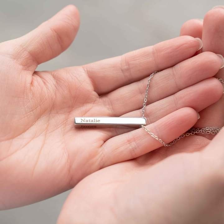 Vog Altın Kaplama Çubuk 925 Ayar Gümüş Kolye Sevgiliye,Anneye,Eşe,Arkadaşa Hediye Kolye