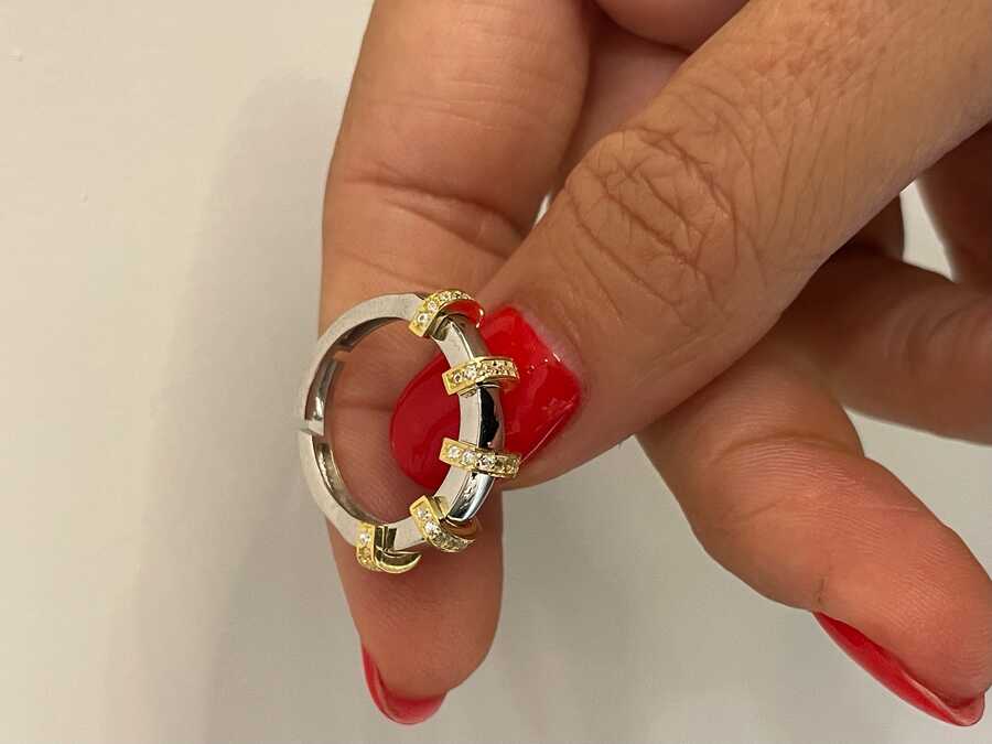 Vog Tiffany Tasarım Silindir Model Beyaz V Yeşil Taşlı 925 Ayar Gümüş Sevgiliye,Eşe,Anneye Yüzük