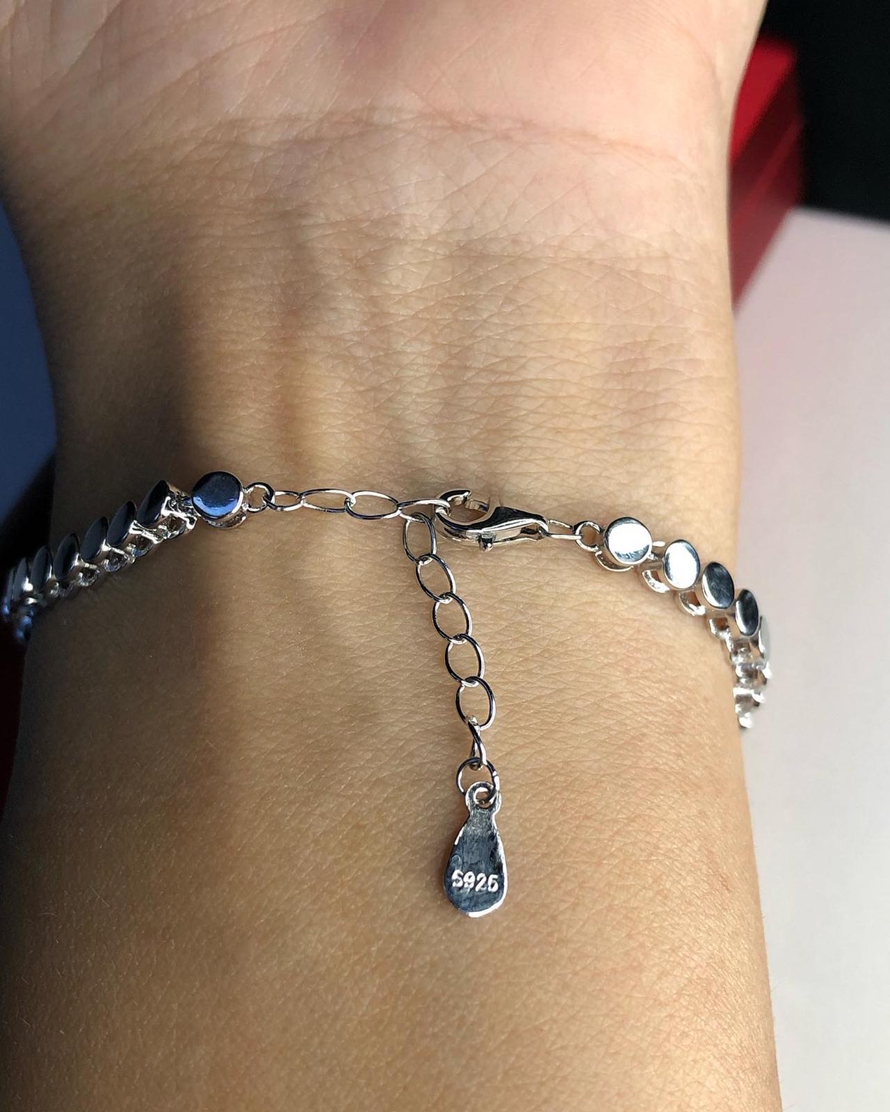 Swarovskix Pembe Kalp Taşlı Gümüş • Işıklı Kutuda • Sevgiliye • Eşe • Hediye Bileklik 