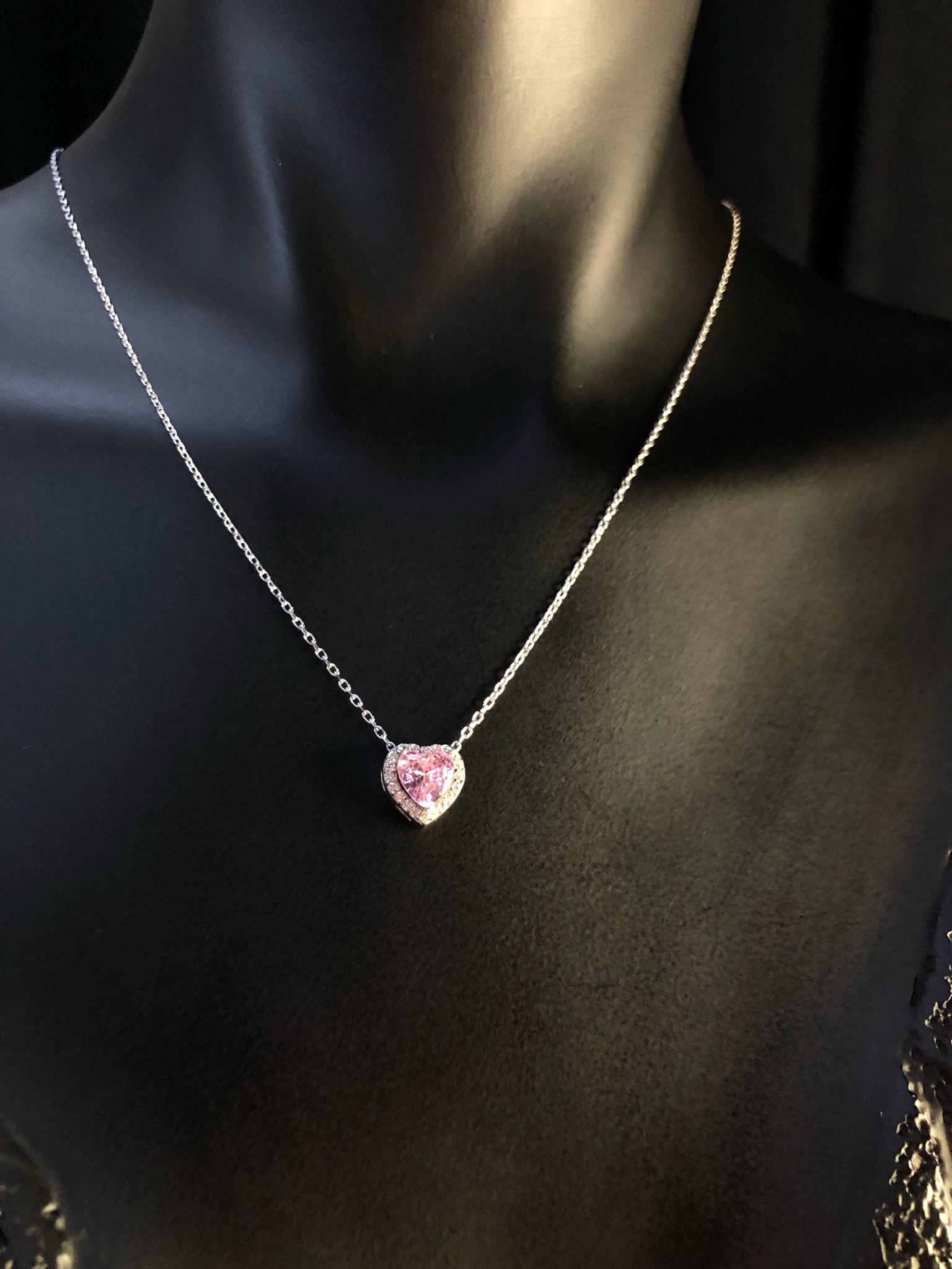 Pembe Kalp 3’Lü Set 925 Ayar Gümüş Sevgiliye • Eşe • Anneye • Arkadaşa Hediye Kolye 3’Lü Set