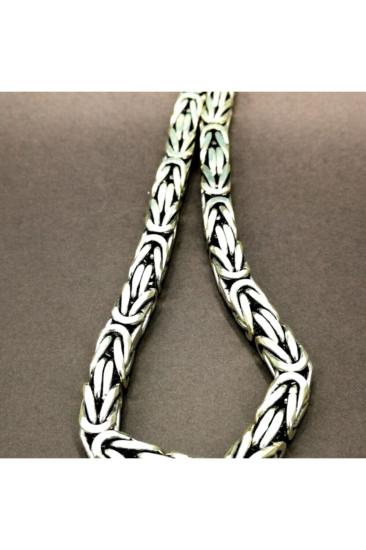 VOG 10mm Kare Model Erkek 925 Ayar Gümüş Kral Bileklik Künye  SARI,ROZE SEÇENEĞİ