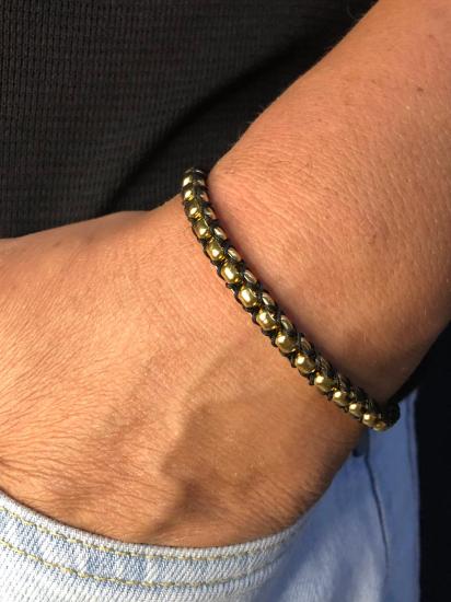 Polo Model Altın Tasarım 1 Çelik v İp Detaylı • Işıklı Kutuda Sevgiliye • Eşe • Babaya Bileklik