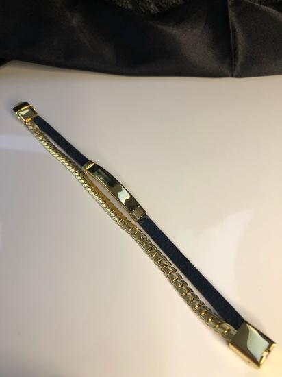 Vog Kişiye Özel İsim Yazıla Bilen Çelik V Deri Kordonlu Sevgiliye,Eşe,Babaya Hediye Çelik Bileklik