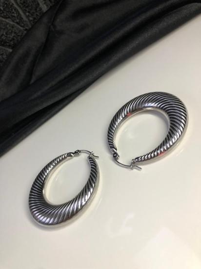 Vog Altın Tasarım Yuvarlak Çizgi Desen Sevgiliye,Eşe,Anneye,Arkadaşa Hediye Çelik Küpe