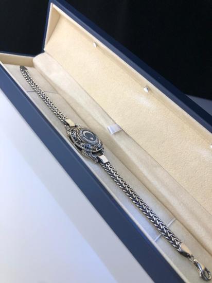 Erkek Gümüş Bileklik - Ay Yıldız Desenli Tilki Kuyruğu Zincirli Erkek Bileklik • Işıklı Kutuda