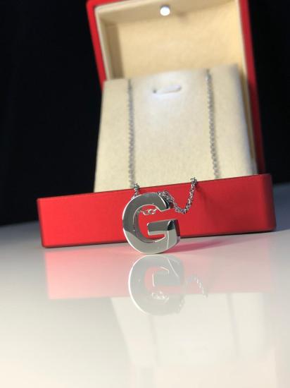 G Harfi Üç Boyutlu Beyaz Çelik Kadın Kolye Işıklı Kutuda • Sevgiliye • Eşe • Anneye • Arkadaşa Kolye