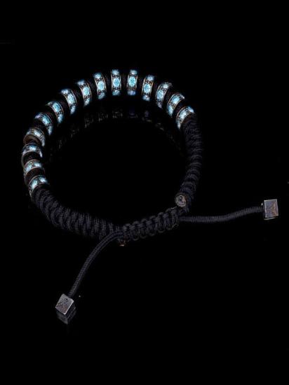 Mavi Topaz Taşlı Macroma İp Örgülü 925 Ayar Gümüş Sevgiliye  • Eşe  • Babaya Hediye Bileklik