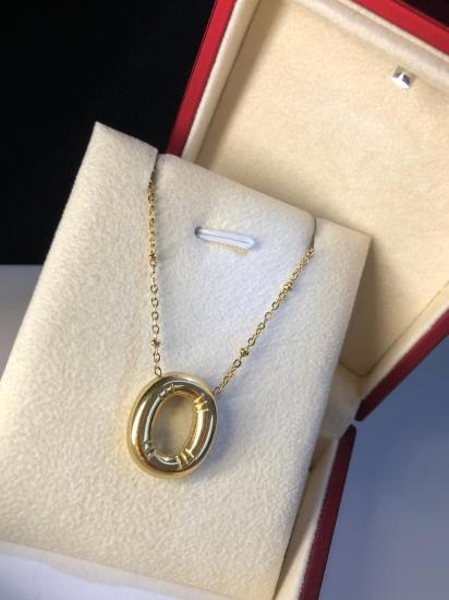 Balon O Harf Kolye Paslanmaz Çelik Sarı Renk • Işıklı Kutuda • Sevgiliye • Eşe • Anneye Kolye