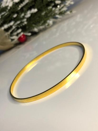 Vog 24 Ayar Altın Kaplama 3 Mm Ajda Model Düğün Nişan Söz Bilezik