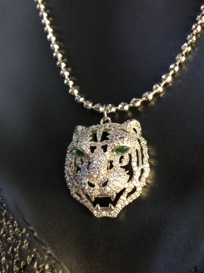 Xuping Tasarım Mikro Kaplama Swarovski Taşlı Kaplan Sevgiliye Eşe Hediye Bijuteri Kolye