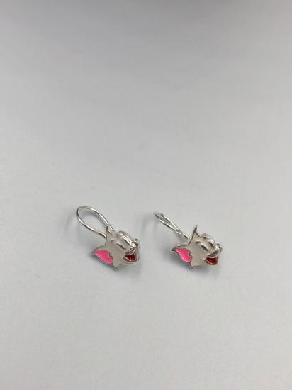 Vog Mine İşlemeli 925 Ayar Gümüş Kedicik Tom Model Hediyelik Çocuk,Bebek Küpesi