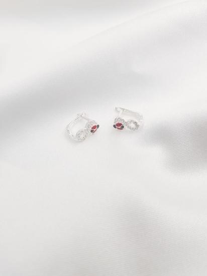 Vog Sonsuzluk V Uğur Böceği Temalı Minik 925 Ayar Gümüş Hediyelik Çocuk Bebek Küpesi