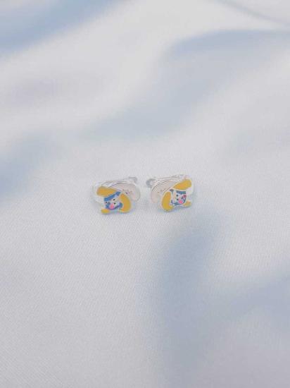 Vog Mine İşlemeli Şirine Temalı 925 Ayar Gümüş Çocuk,Bebek Hediyelik Küpe