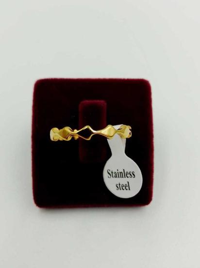 Vog Kişiye Özel 1. Sınıf Vip Çelik 4Mm Baklava Desen Model Unisex Sarı Renk Çelik Alyans