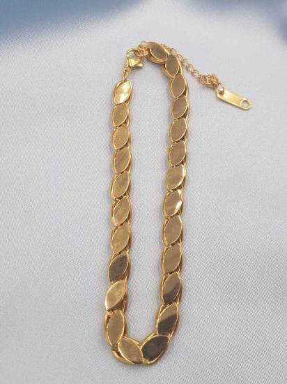 Vog Çelik Halep Arpa Ezme 18 Ayar Kayısı Renk Bileklik