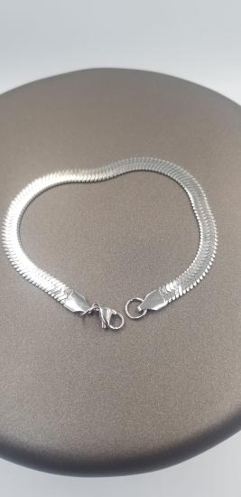 Vog  Vip Özel Seri Italyan Çelik Erkek Model Sevgiliye.Arkafdaşa Gümüş Kaplama Kalın Ezme Bileklik