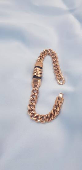 Vog Parigi 316l Paslanmaz Çelik Ve Rose Renk Model Şık Tasarım Erkek Bileklik