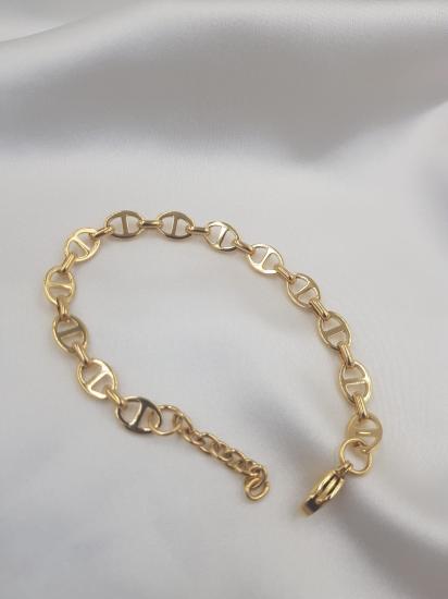 Vog  Paslanmaz Çelik Unisex Gold Renk Altın Tasarım Sevgiliye,Arkadaşa Hediye Bileklik