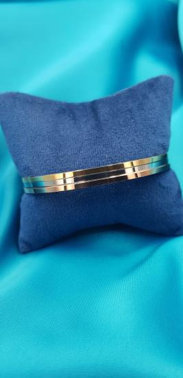 Vog Çelik 2Mm Mikro Kaplama 3 Lü Beyaz,Sarı,Rose Ajda Model Bilezik