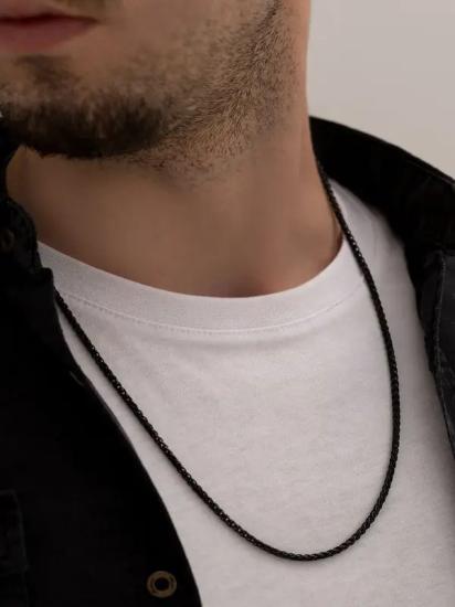 3mm Orta Kalınlıkta Yuvarlak Kral Siyah Çelik Erkek Kolye • Sevgiliye • Eşe • Babaya Zincir