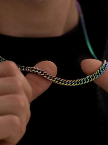 5mm Kalınlık Alacalı Renk Gurmet Model • Sevgiliye • Eşe • Babaya • Arkadaşa Hediye Çelik Kolye