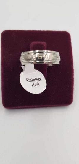 Vog Kişiye Özel 1. Sınıf Vip Çelik 6Mm Greek Desen Model Unisex Çelik Alyans